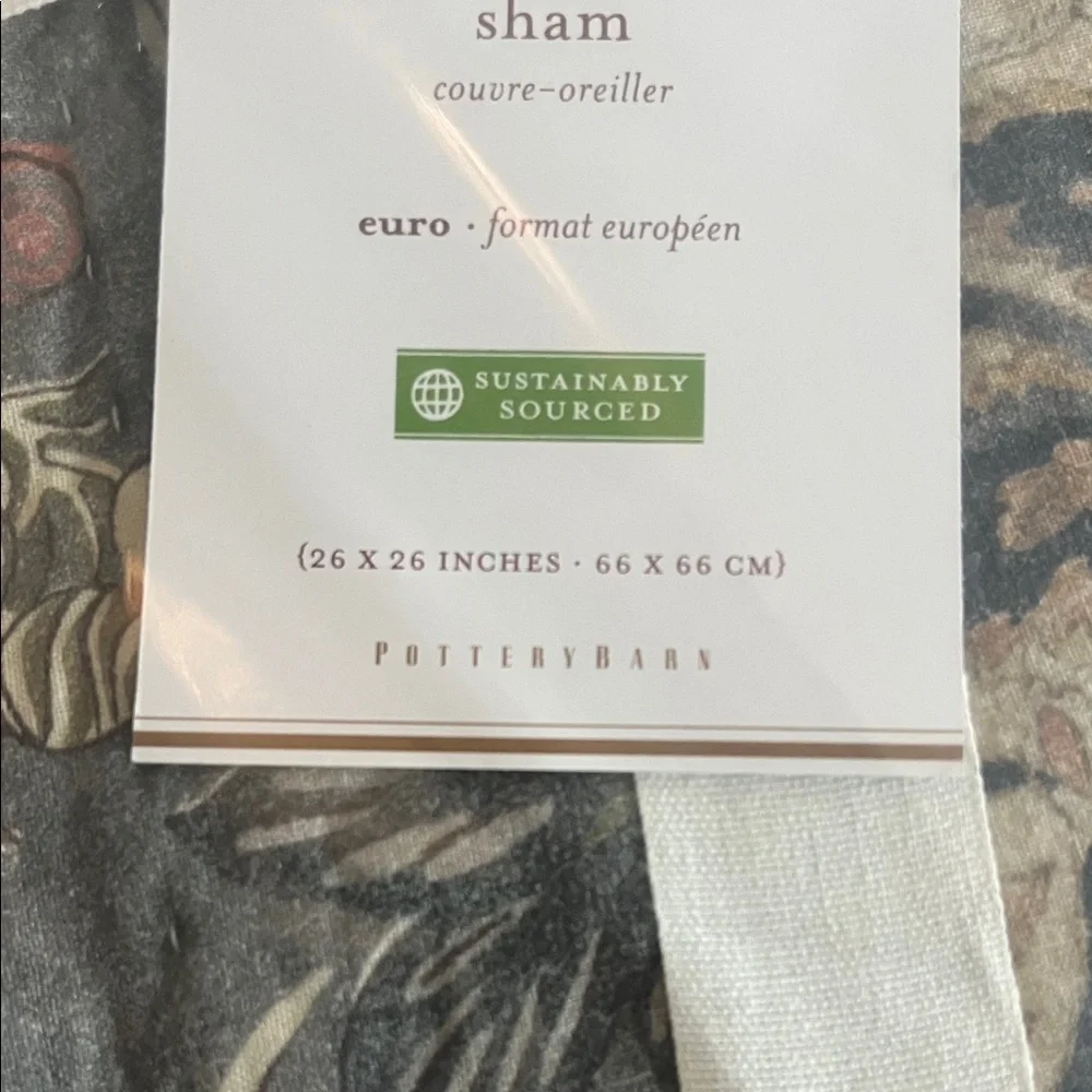 Pottery barn Rosalyn Patchwork sham Euro size 26 x 26 set of 2 NWT